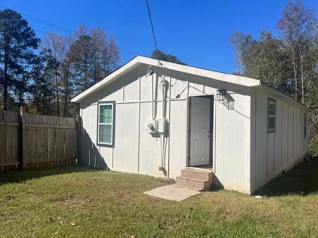 a backyard of a house