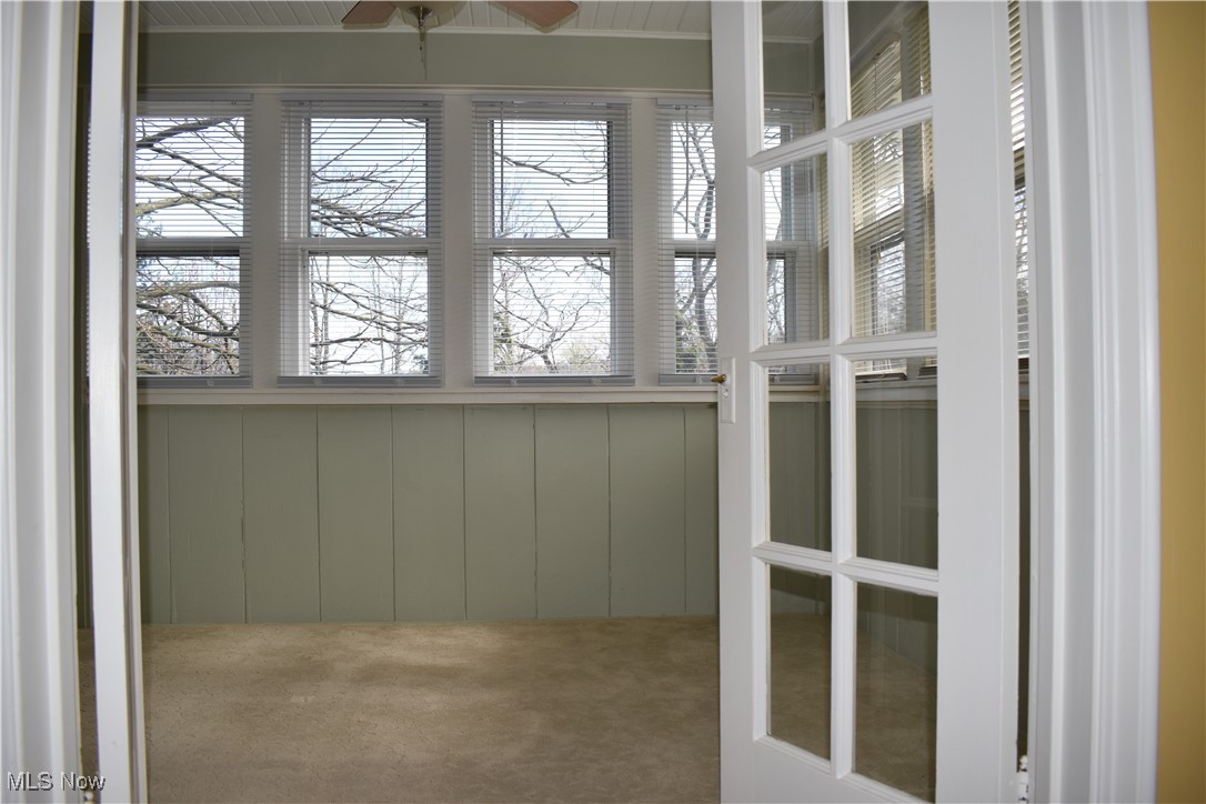 17600 Egbert Road Bedford, OH 44146 - Photo 16 of 49 View of Sun Room with beautiful French doors.