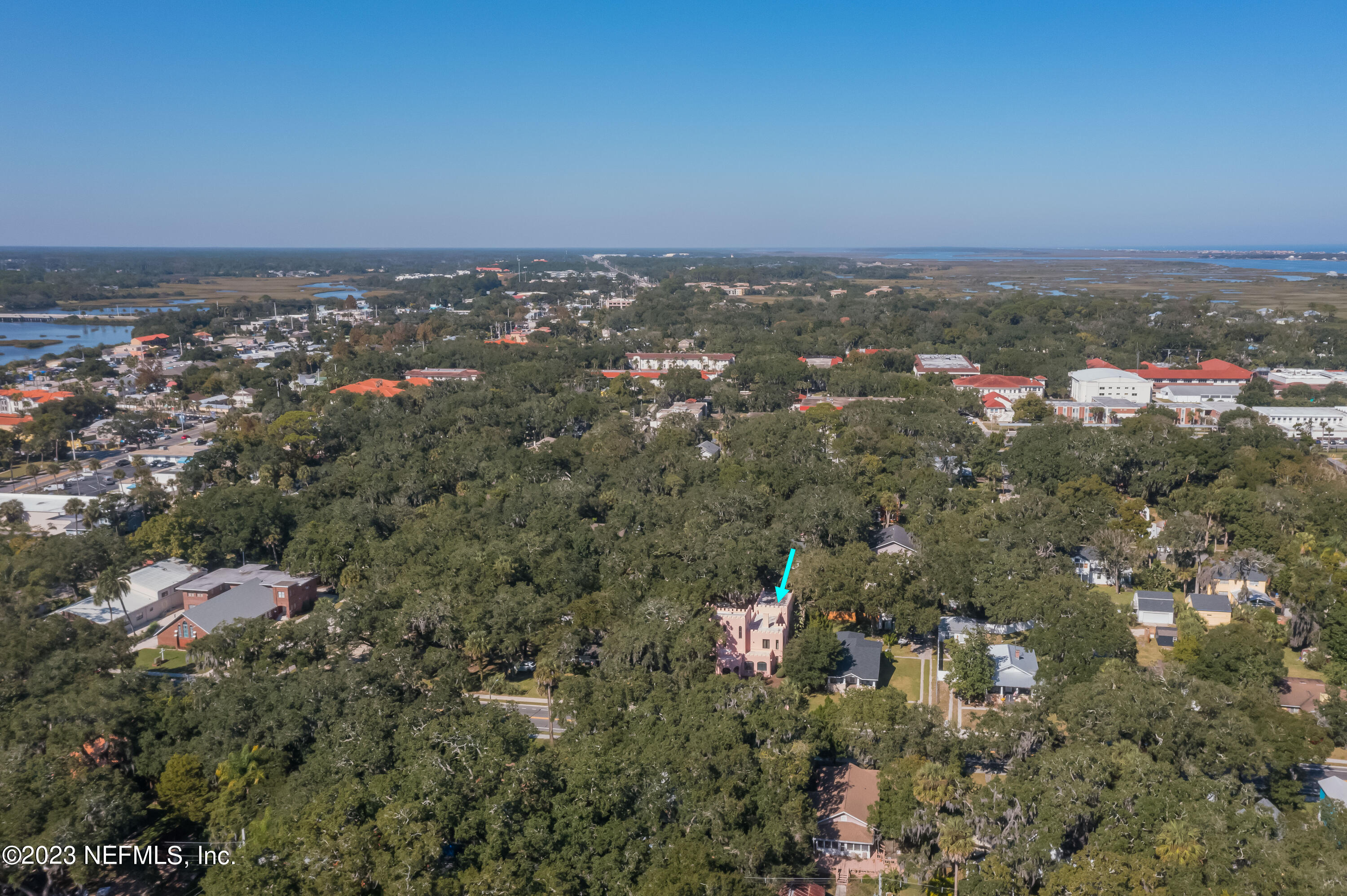 16 May Street St. Augustine, FL 32084 - Photo 83 of 86 an aerial view of house with yard and mountain view in back