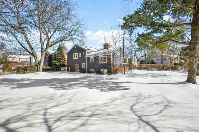 a street view covered with snow