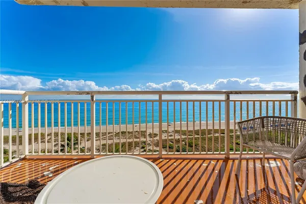 a view of a roof deck