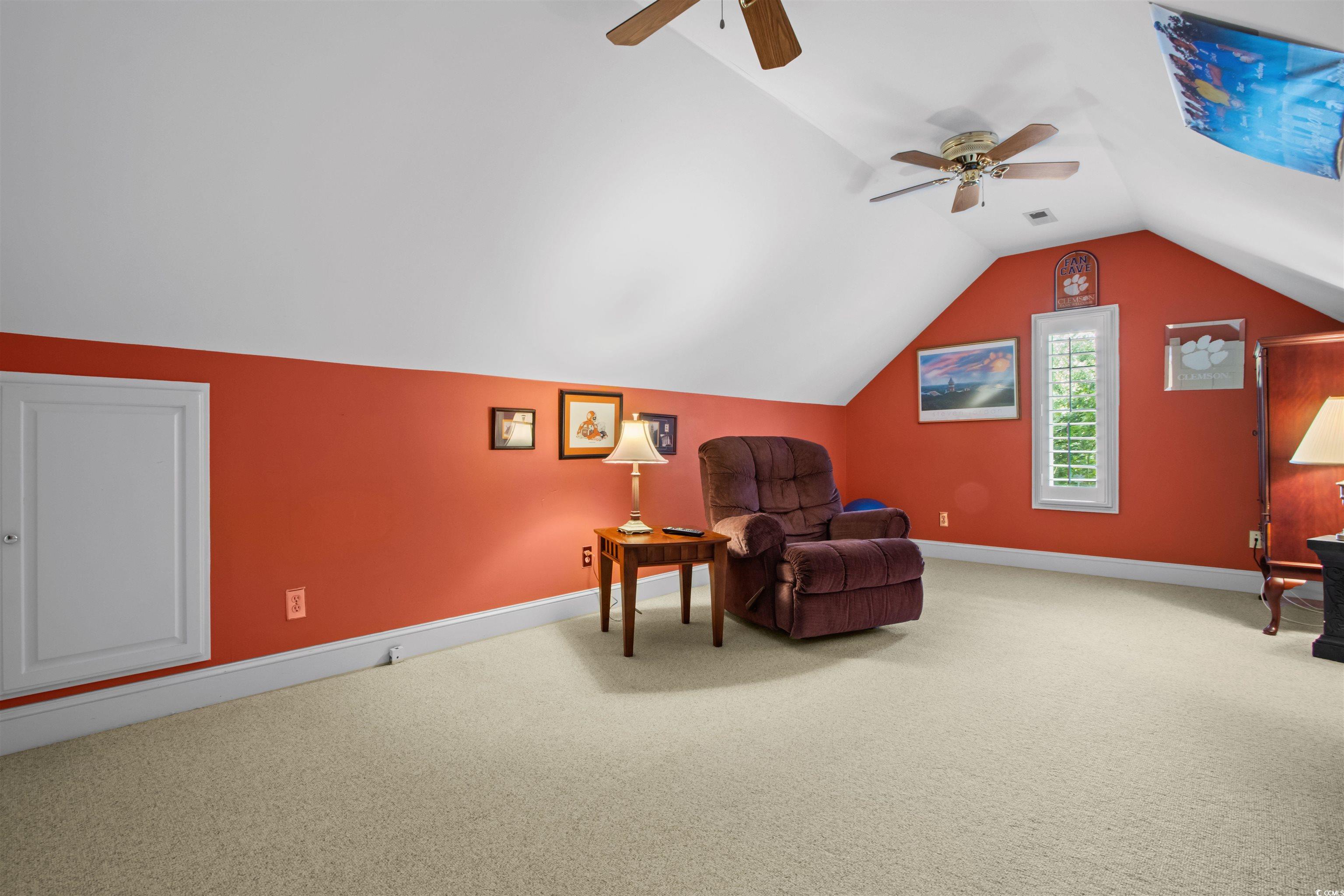 1035 Gullane Court Myrtle Beach, SC 29575 - Photo 30 of 40 Sitting room featuring ceiling fan, carpet floorin