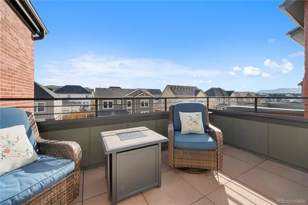 a view of a chairs in a balcony