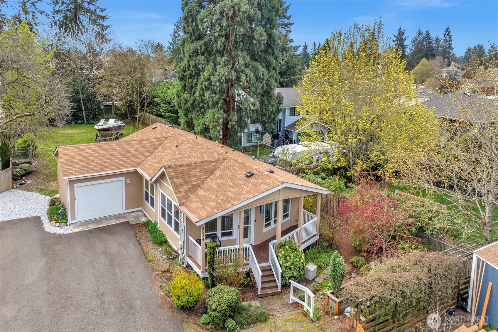3539 Southwest 100th Street Seattle, WA 98146 - Photo 26 of 32 an aerial view of a house with garden
