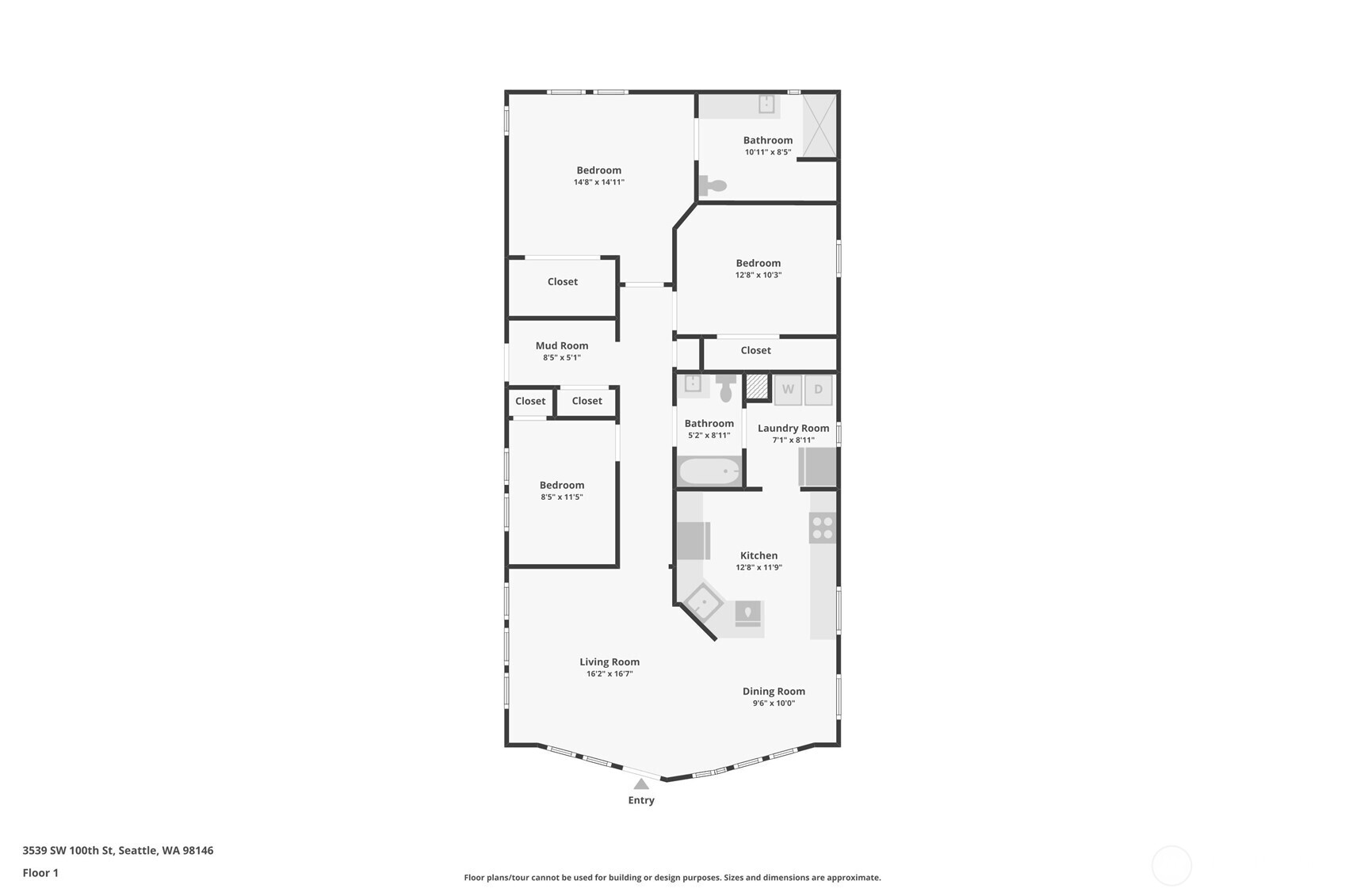 3539 Southwest 100th Street Seattle, WA 98146 - Photo 32 of 32 a picture of floor plan