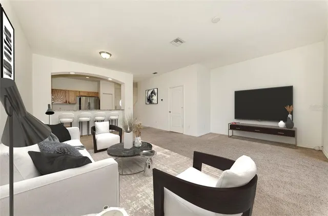 a bathroom with a sink a mirror and a shower