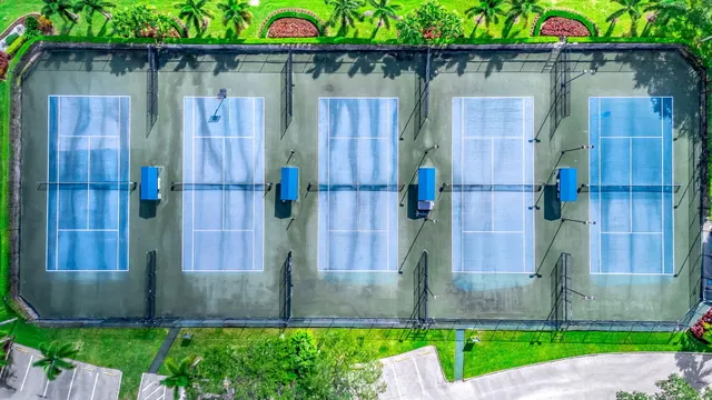 a view of building and yard