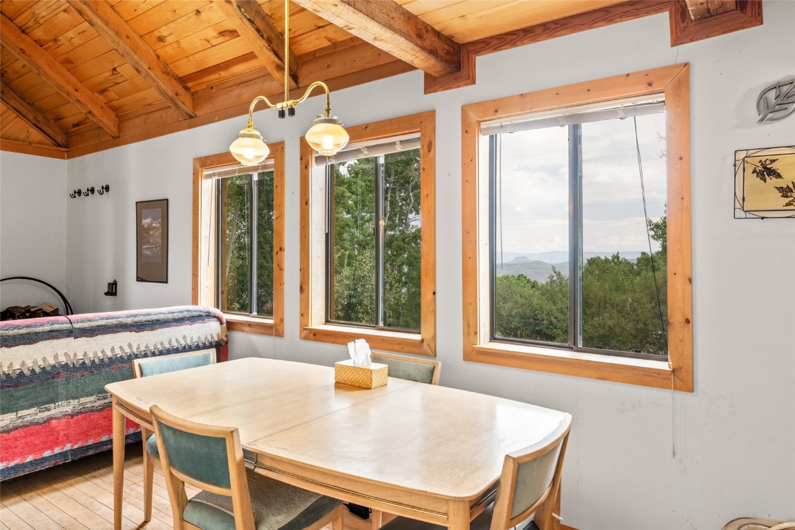 389 Routt Forest Loop Craig, CO 81625 - Photo 16 of 49 a view of a dining room with furniture window and outside view