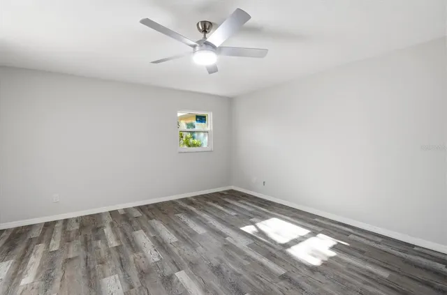 an empty room with a window