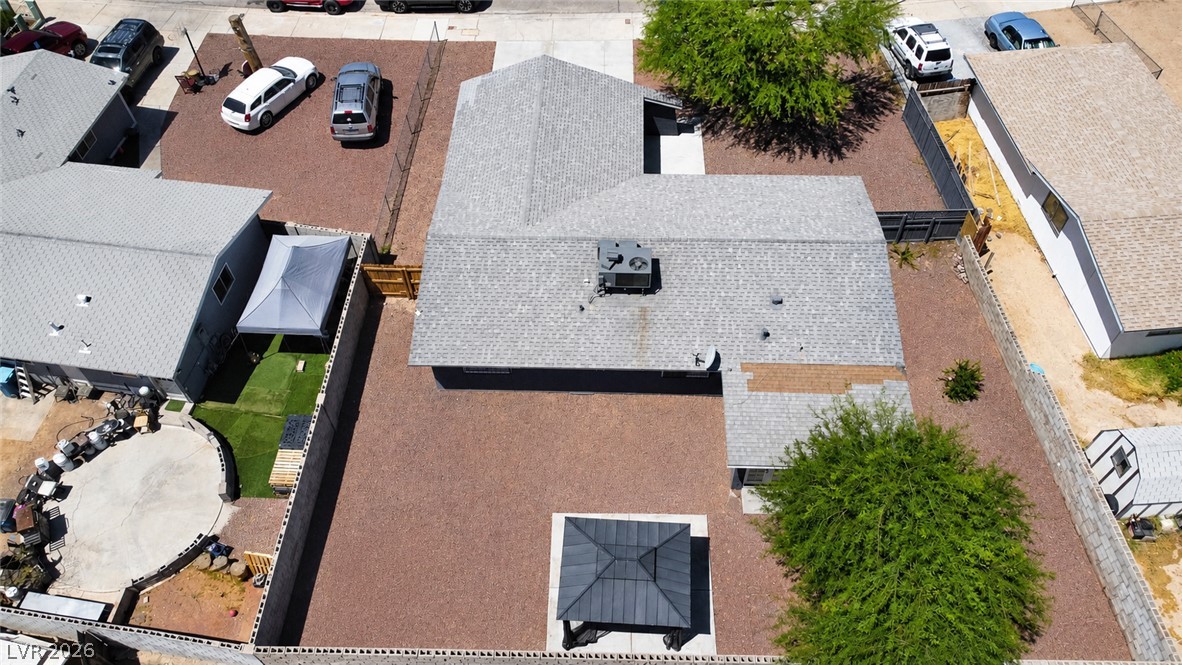 2870 South Sandhill Road Las Vegas, NV 89121 - Photo 63 of 64 An aerial perspective reveals the property's footprint, showcasing ample outdoor space.