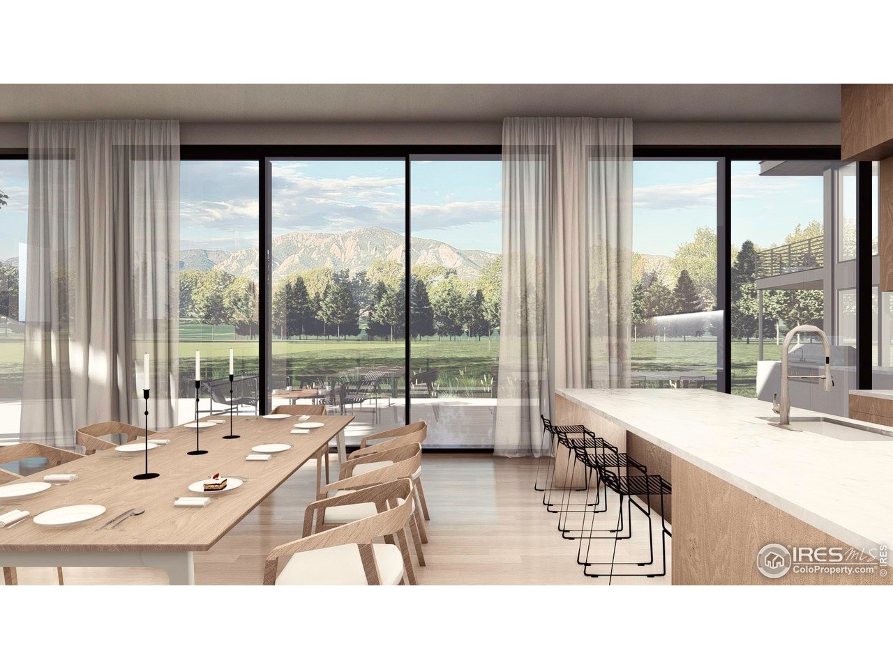 1409 Old Tale Road Boulder, CO 80303 - Photo 2 of 40 a dining room with a large window and table