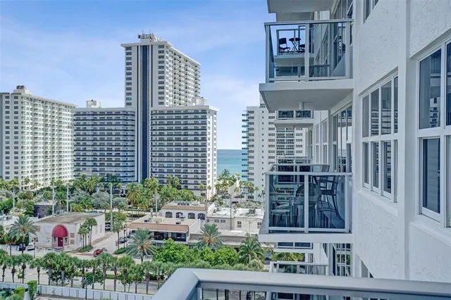 a view of building with an outdoor space