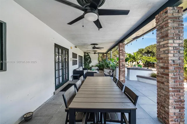 a view of a swimming pool and outdoor space