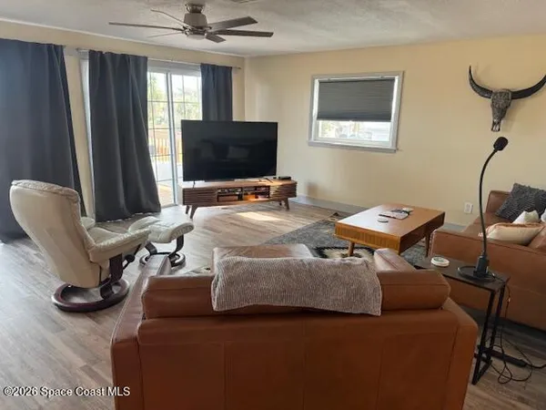 a view of street from a balcony