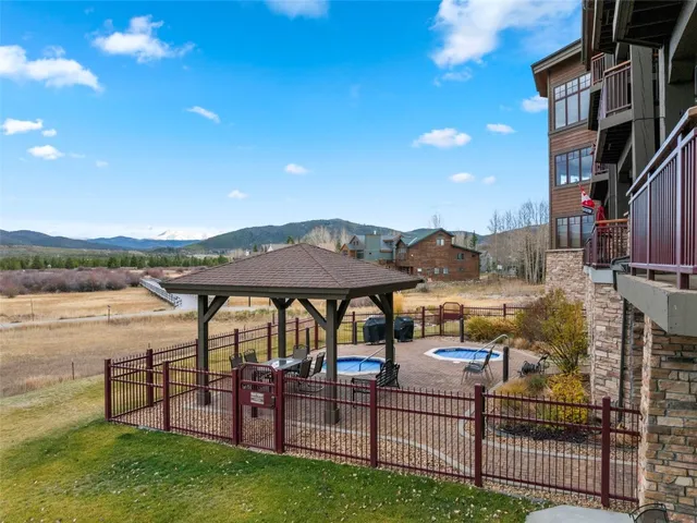 a view of a terrace with sitting area