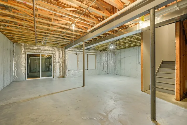 a view of a house with a large window