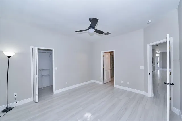 an empty room with a window