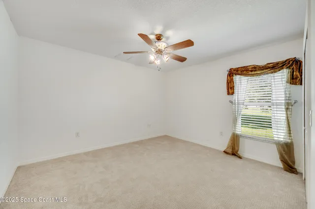 a view of a garden with a fountain