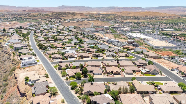 1609 East 10 S Street St. George, UT 84790 - Photo 68 of 68 Aerial perspective showcasing a residential community with varied architectural styles
