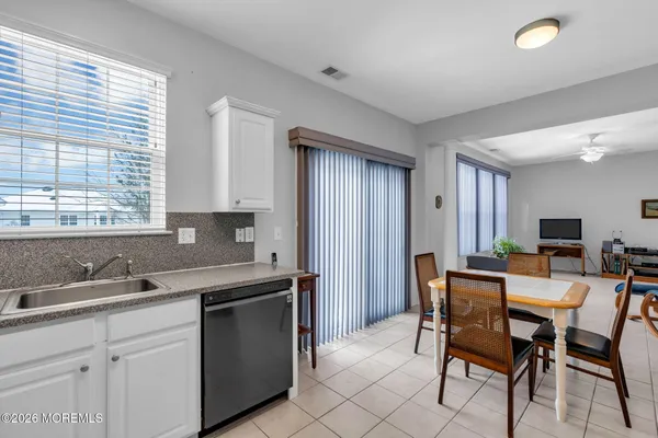 a kitchen that has a cabinets counter space and appliances
