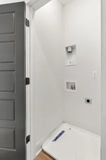 a bathroom with a tub