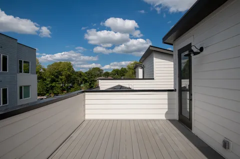 an aerial view of multiple houses