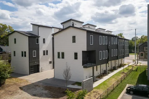 an aerial view of multiple house