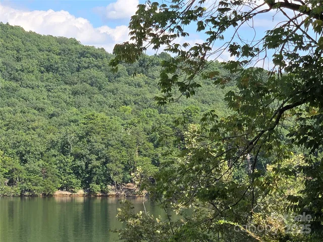 a view of a lake with houses
