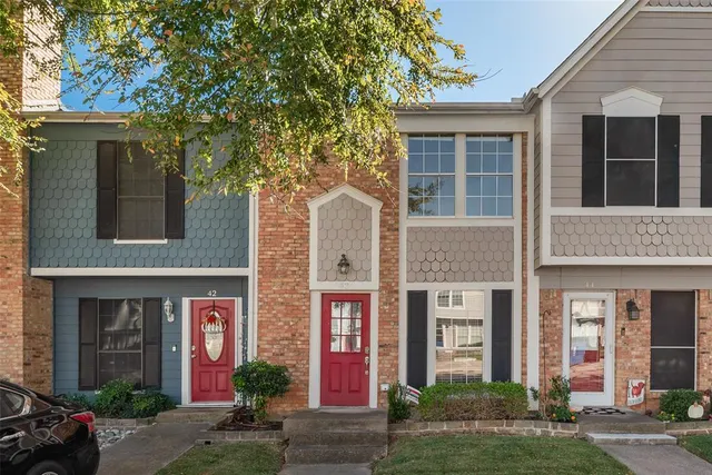 front view of a brick house