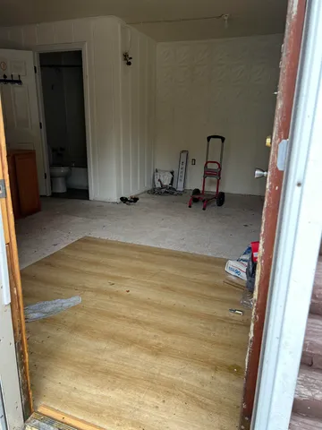 a room with storage and utility