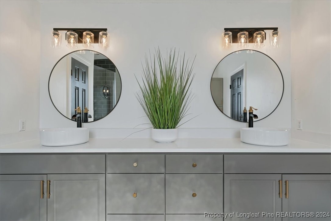 512 Maple Leaf Way Lumberton, NC 28358 - Photo 35 of 50 a mirror with potted plant in front of it