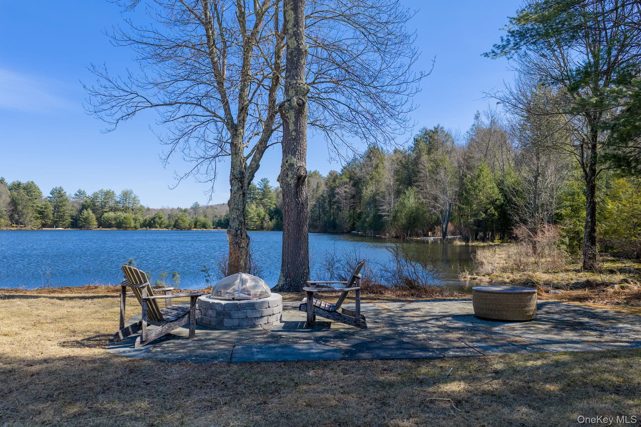58 Deer Meadow Road White Lake, NY 12786 - Photo 39 of 50 a view of a fire pit with a fire pit and a large tree