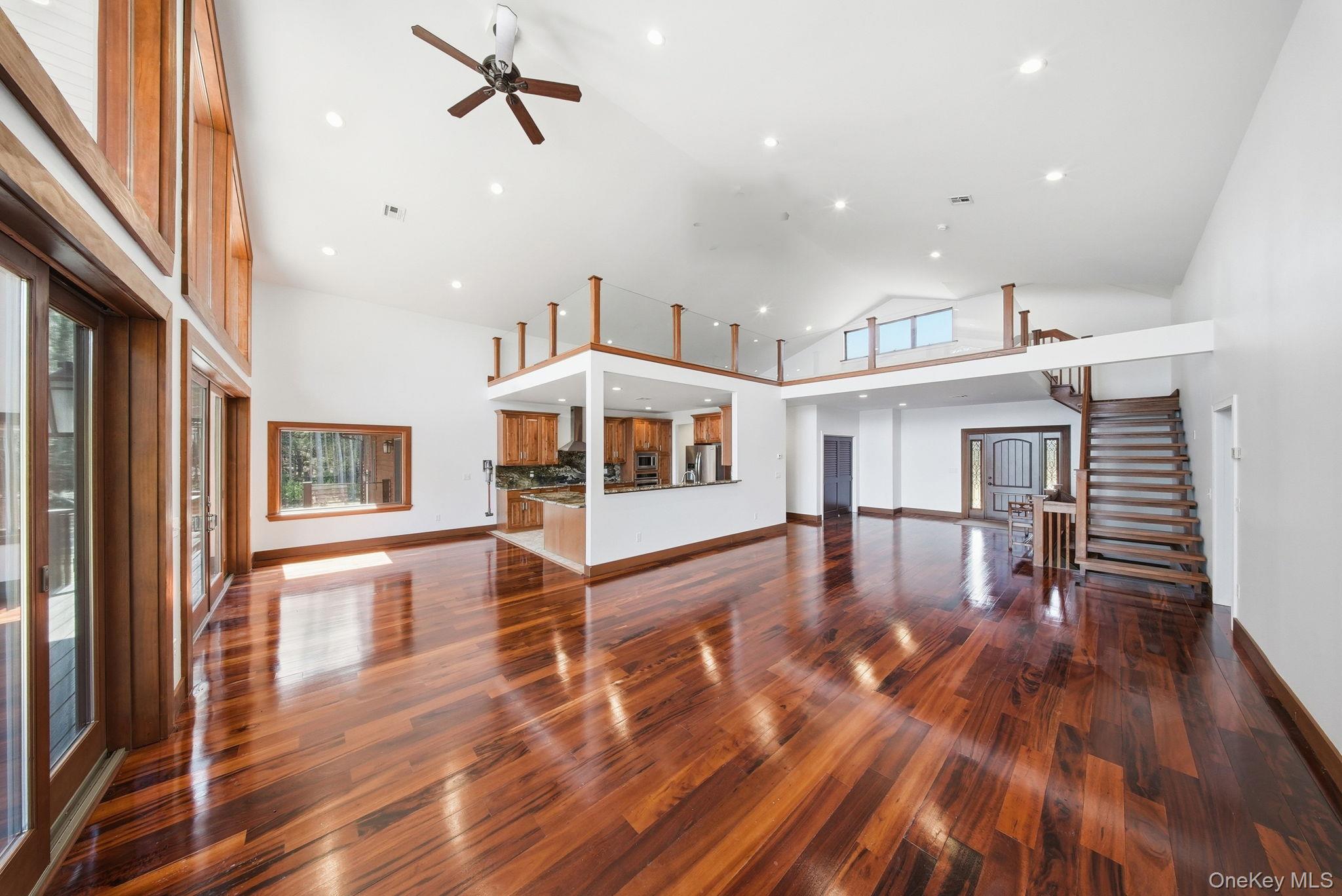 58 Deer Meadow Road White Lake, NY 12786 - Photo 7 of 50 a view of livingroom with hardwood floor and a ceiling fan
