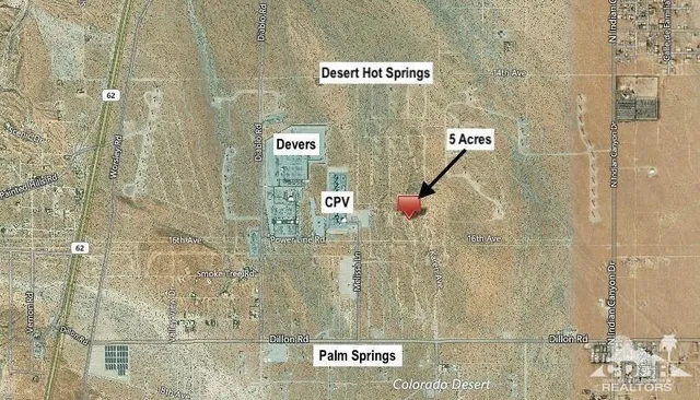 $499,000 | 5-acres 5-acres Near Devers Substation Palm Springs, North Palm Springs, CA 92258