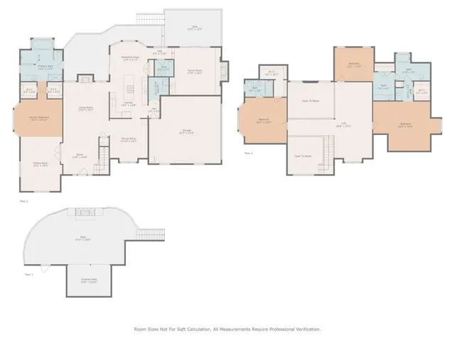 an aerial view of a kitchen