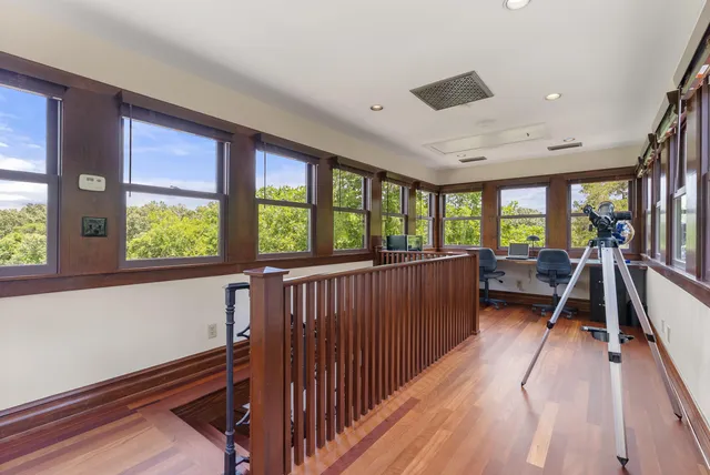 a view of a furniture and window in a room