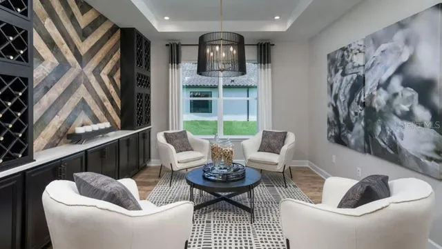 a view of outdoor space with garden and deck