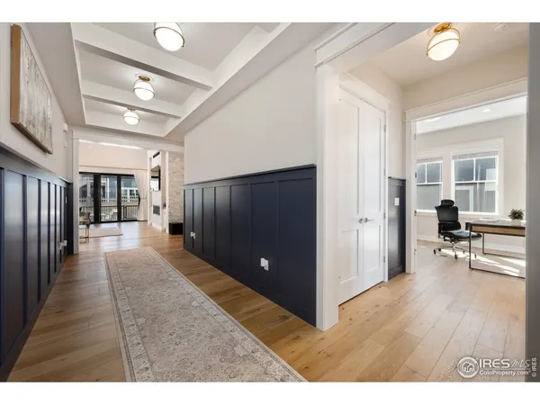 a view interior of a house with wooden floor