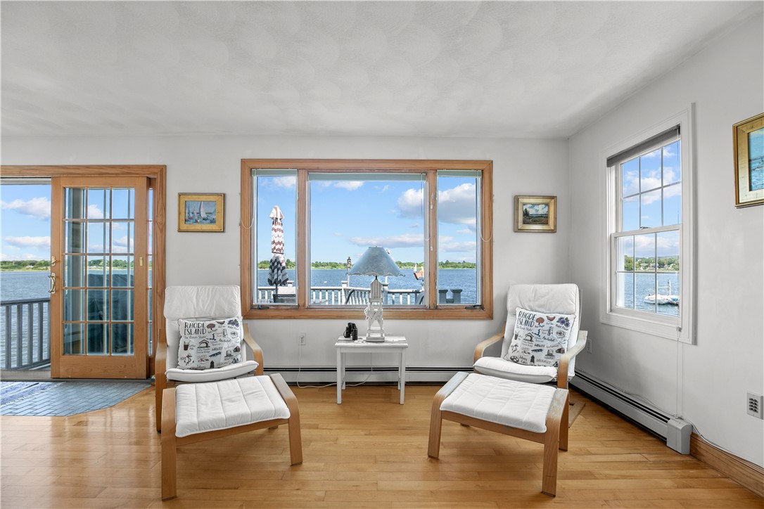 309 Riverside Street Portsmouth, RI 02871 - Photo 14 of 48 View from Living Room to Deck & Water