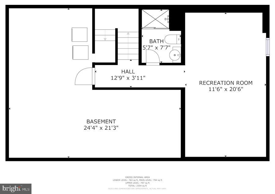 6844 Brian Michael Court Springfield, VA 22153 - Photo 42 of 42 Lower level floor plan