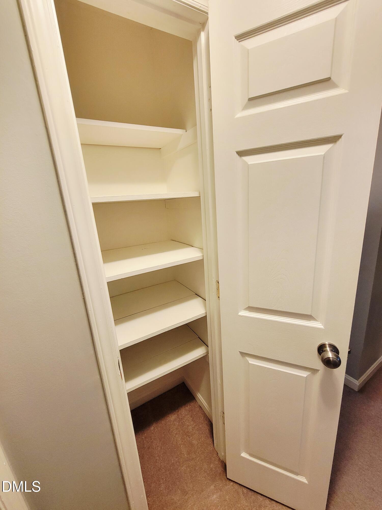 4701 Blue Bird Court Raleigh, NC 27606 - Photo 20 of 42 a view of walk in closet with empty racks