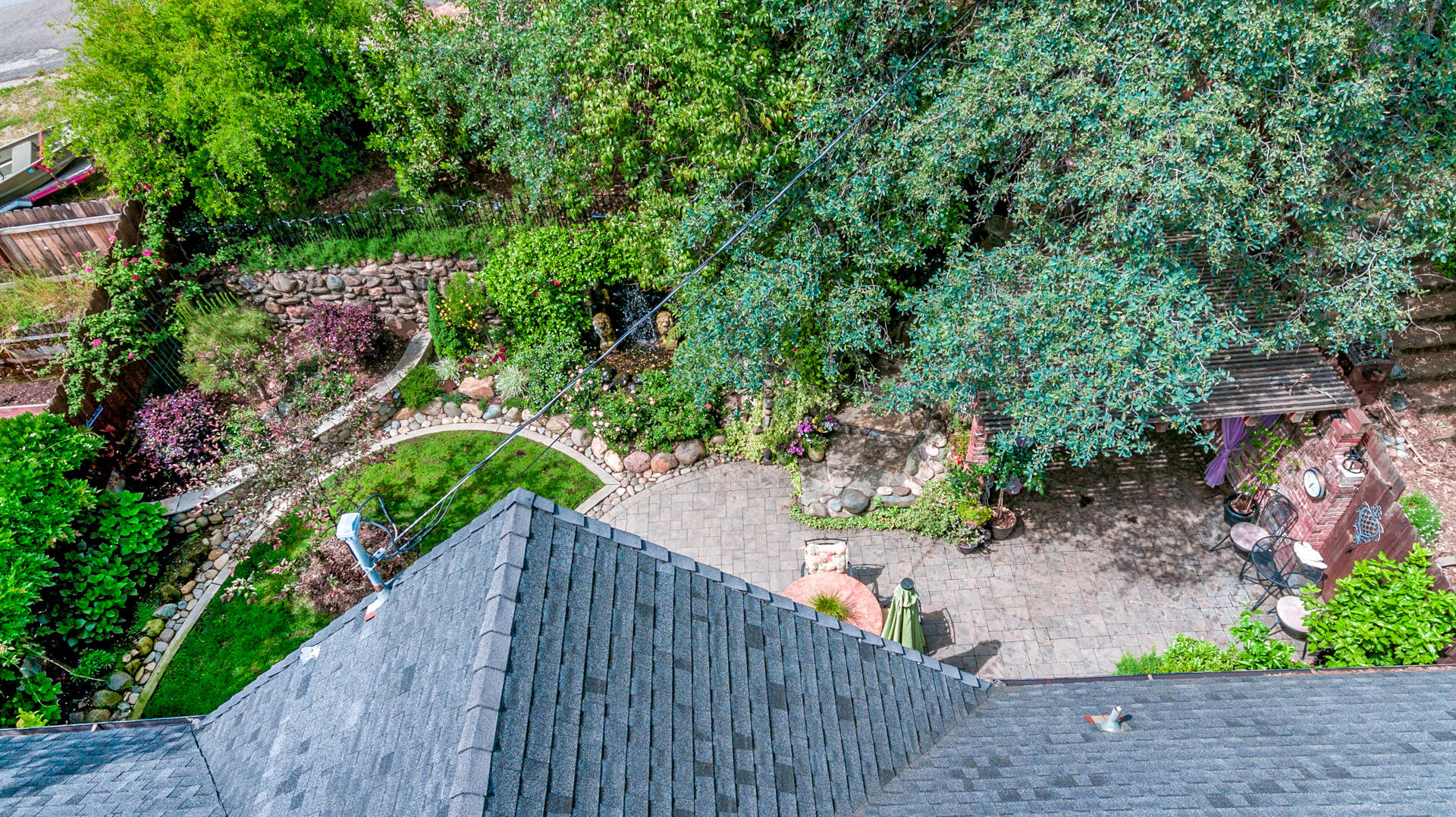 2196 Terrace Street Redding, CA 96001 - Photo 32 of 42 61 drone backyard