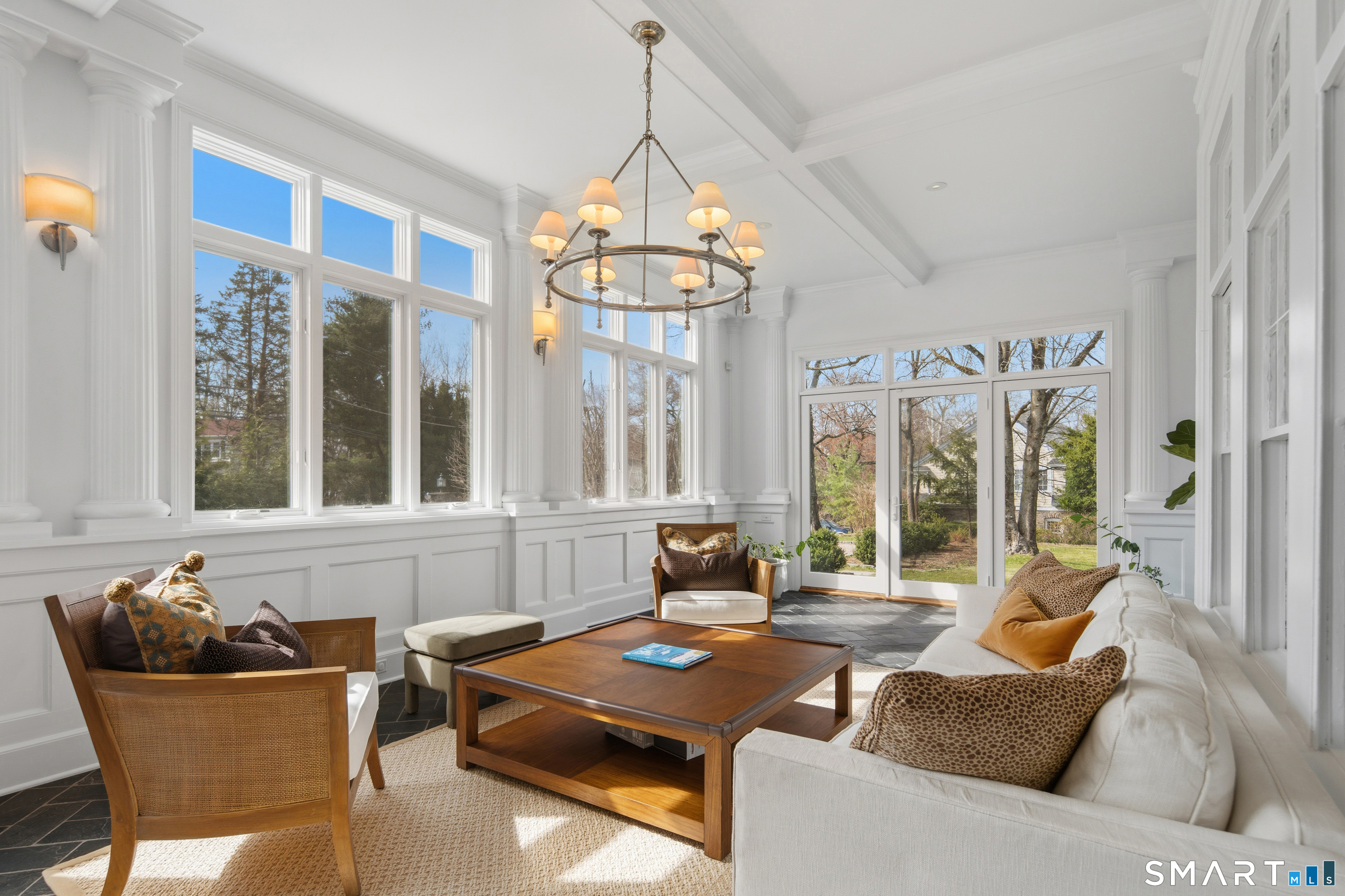 5 Middlesex Road Darien, CT 06820 - Photo 9 of 33 Garden room with heated slate floors opens to the living room