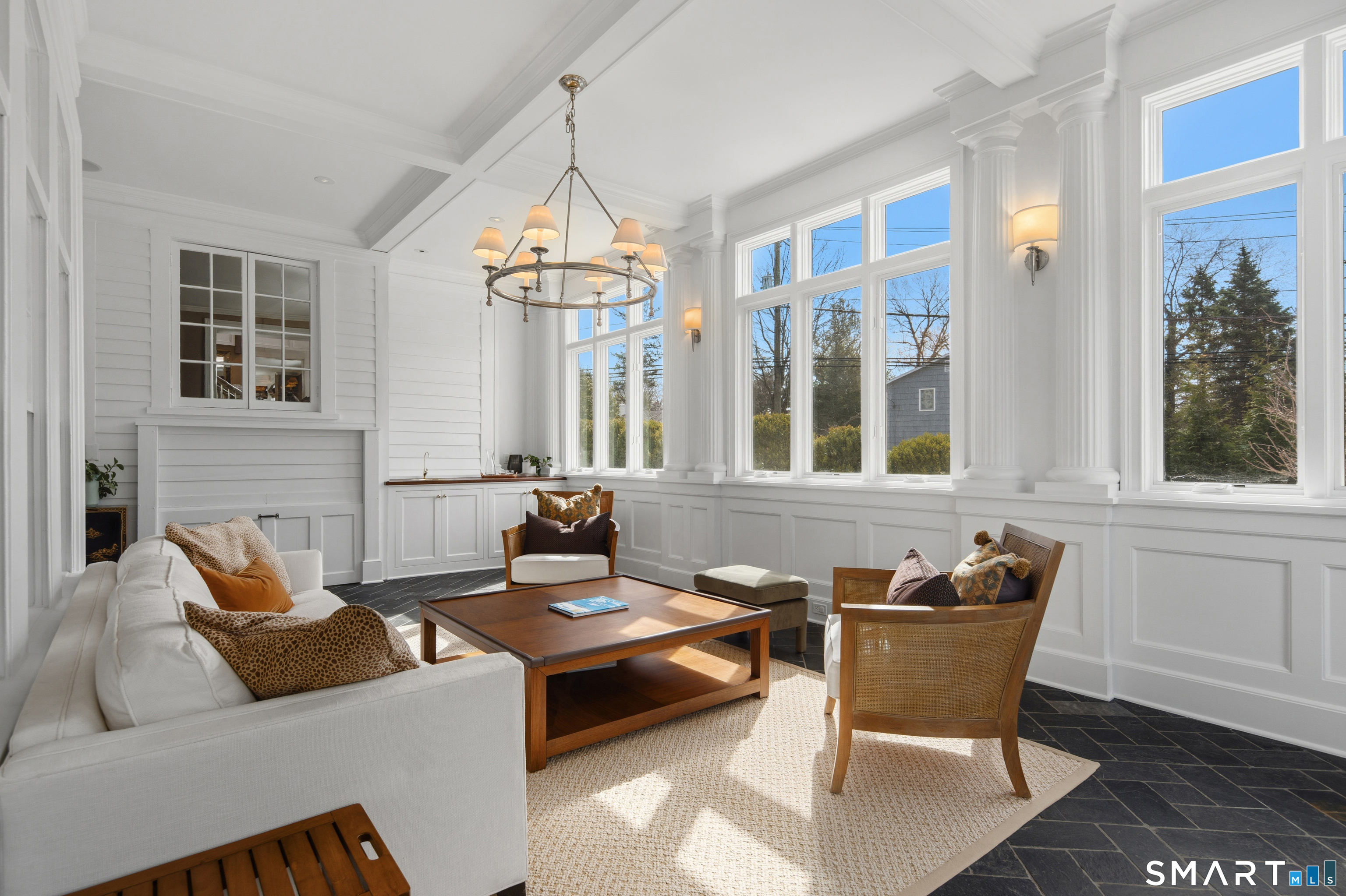 5 Middlesex Road Darien, CT 06820 - Photo 10 of 33 Garden room with heated slate floors opens to the living room