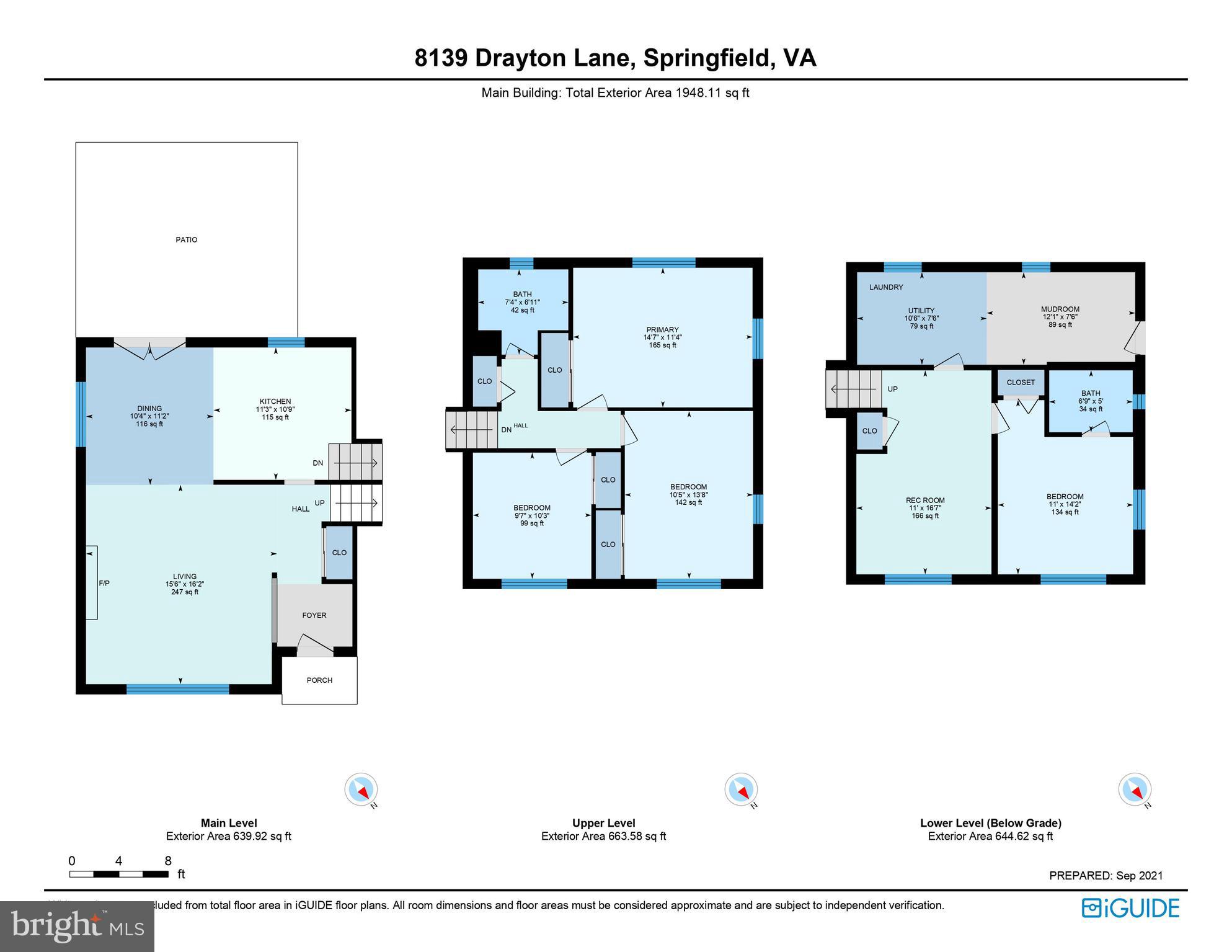 8139 Drayton Lane Springfield, VA 22151 - Photo 41 of 44 Total House Floor Plan