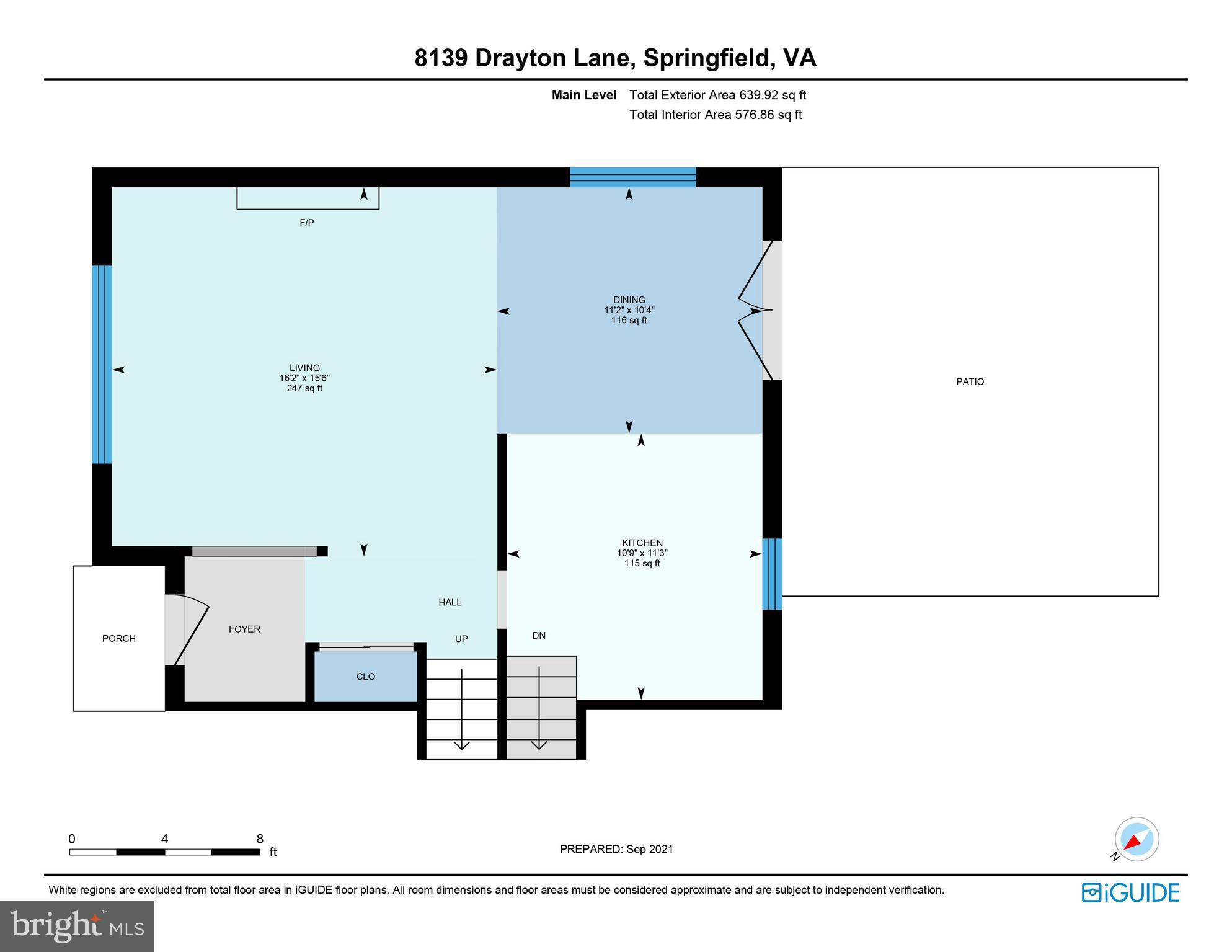 8139 Drayton Lane Springfield, VA 22151 - Photo 42 of 44 Main Level Floor Plan