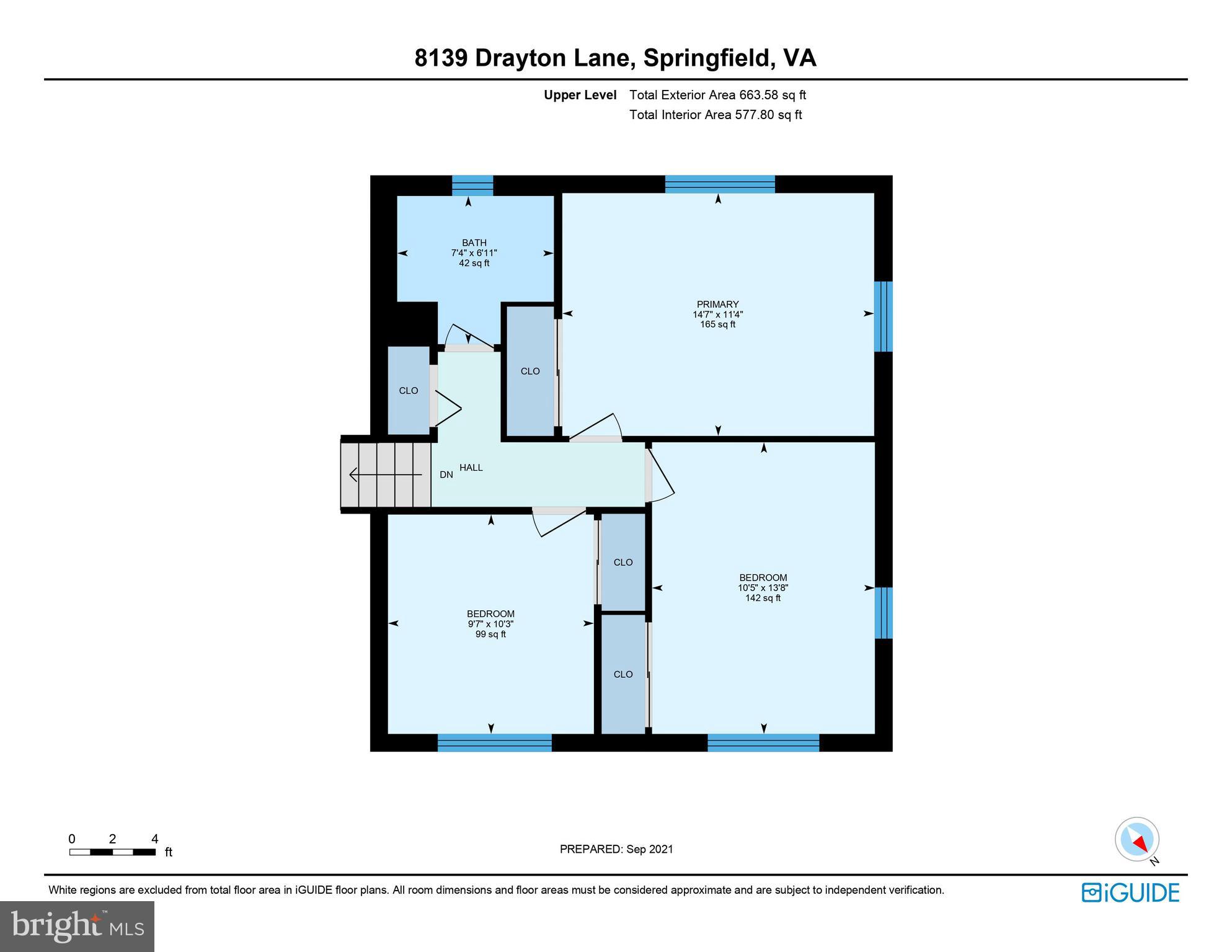 8139 Drayton Lane Springfield, VA 22151 - Photo 43 of 44 Upper Level Floor Plan