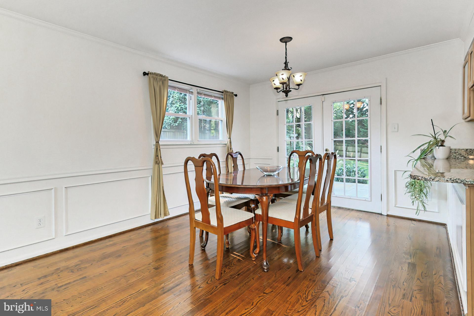 8139 Drayton Lane Springfield, VA 22151 - Photo 9 of 44 Spacious Dining Room with French Doors
