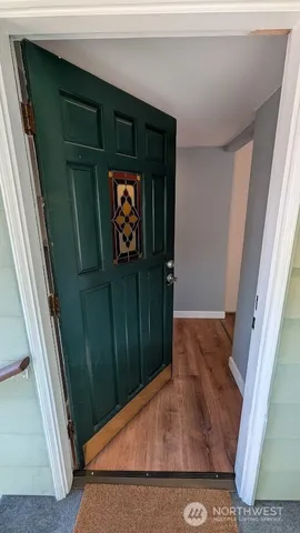 a view of a door