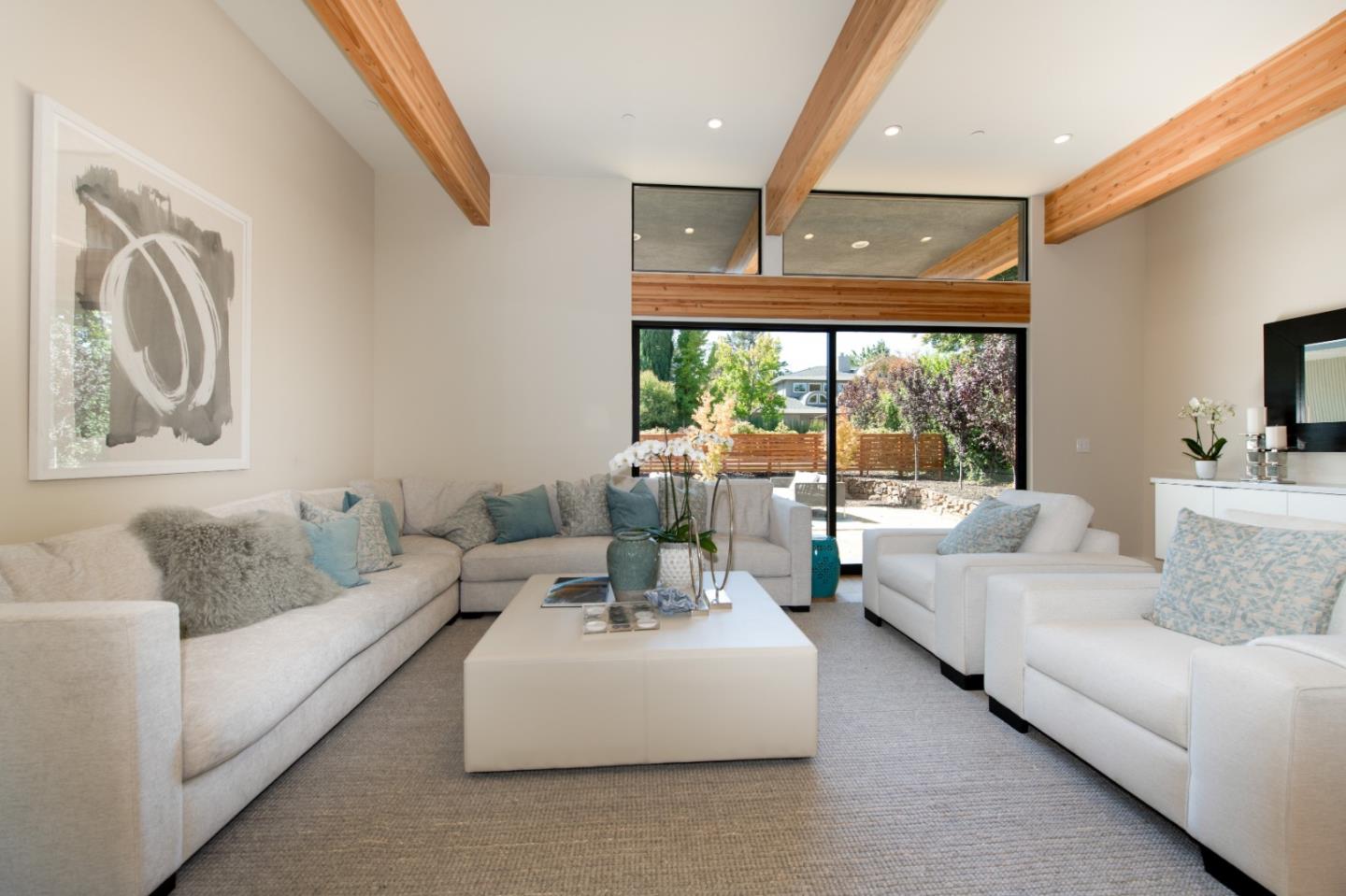 1617 Corte Via Los Altos, CA 94024 - Photo 15 of 27 a living room with furniture and a large window